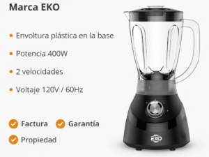 Licuadora vaso de plastico  1,5 litros