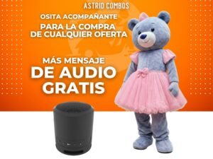 🧸 Oso Amoroso Astrid Combos
Acompáñalo con cualquier combo. Incluye mensaje o dedicatoria en audio, reproducido al entregar, y sesión de fotos de 15 minutos para tu familia o la persona que elijas. 💖
