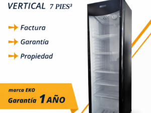 Expositor vertical de 7 pies cubico