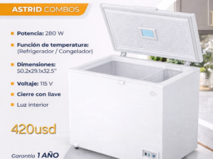 Nevera blanca de 12,2 pies