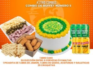 Combo de buffet#5 puede utilizarlo para el dia de orula o tambien modificar el color del cake