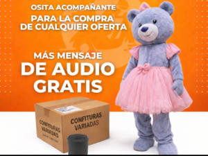 Osa amorosa con caja de confitura te incluyo un mensaje de vos y una canciòn