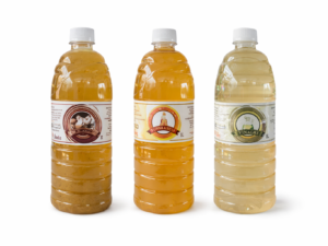 Surtido  de vinagre,vino seco y adobo cada uno de 1 litro