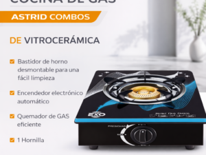 Cosina degas de 1 quemador color negro