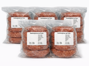 5 paquete de Hamburguesa de 100 gramos cada uno trae 5 unidades cada paquete