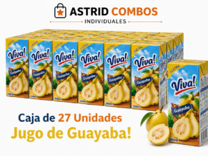 Caja de jugo de guayaba  de 27 unidades cada caja cr 200 ml