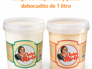 Juego de tanqueta de mayonesa y pasta de bocadito 1 litro cada una