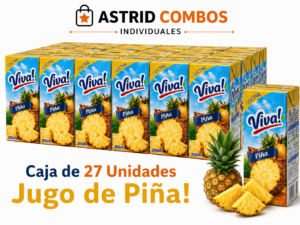 Caja de jugo de piña 200 ml cada caja de 27 unidades