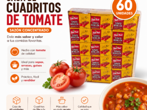 Caja de cuadritos de tomate 60 unidades de 10 gramos