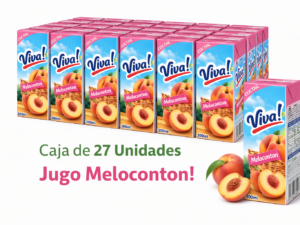 27 unidades de cajas de 200 ml de jugo melocoton