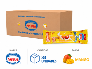Caja de paletica nestle sabor mango 33 unidades
