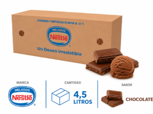 Tina de helado nestle de 4,5 litros sabor chocolate