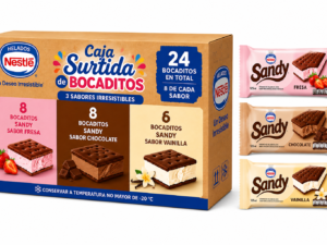 Caja de bocadito de helado nestle surtida de 3 sabores 24 unidades
