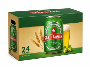 Caja de cerveza star lager 24 unidades