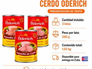 3 latas de jamonadilla de cerdo cada lata 340 gr