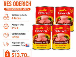 4 latas  de jamonadilla de res  cada una de 340gr
