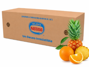 Tina de helado nestle de 4,5 litros sabor naranja piña