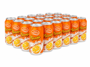 Caja de refresco gaseado  de 24 unidades sabor naranja
