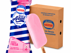 Caja de paletica nestle de 33 unidades sabor fresa