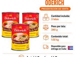3 latas de jamonadilla de pollo cada una de 340gr